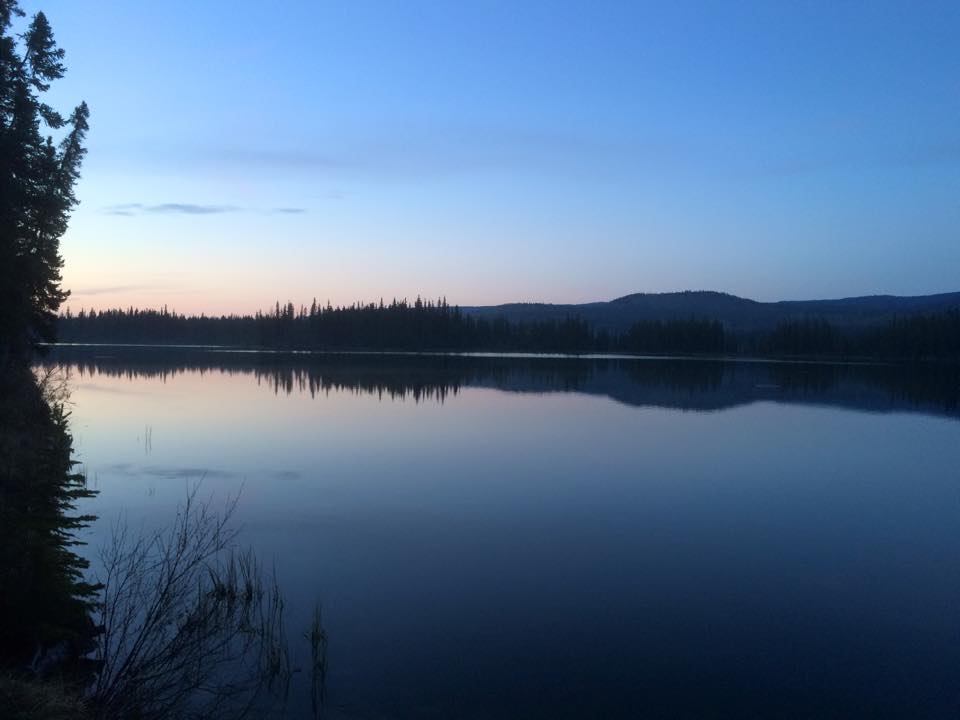 jarvis lake at sunset